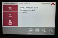 Touchscreen control user interface showing main page