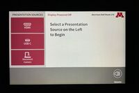 Touchscreen control user interface showing main page