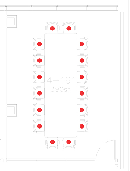 Layout diagram of room.