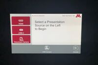 Touchscreen control user interface showing main page