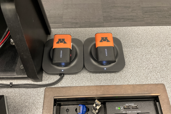 Pedestal - microphones charging on pedestal surface 