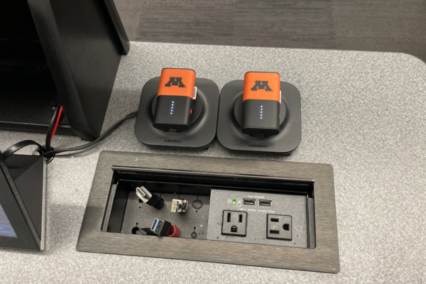 Pedestal - microphones charging on pedestal surface 