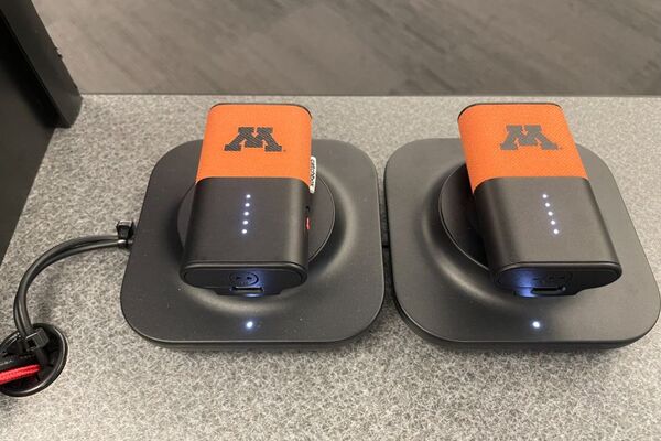 Pedestal - microphones charging on pedestal surface 