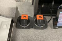 Pedestal surface- Two microphones in charging base