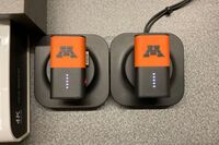 Pedestal - microphones charging on pedestal surface 
