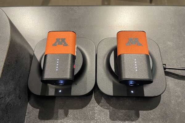 Pedestal - microphones charging on pedestal surface 