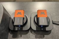Pedestal - microphones charging on pedestal surface 