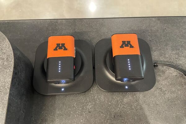 Pedestal - microphones charging on pedestal surface 