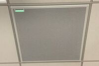 Microphone mounted to the ceiling
