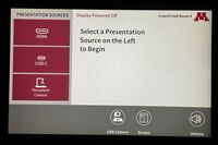 Touchscreen control user interface showing main page