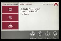 Touchscreen control user interface showing main page
