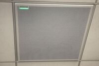 Microphone mounted to the ceiling