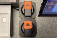 Pedestal - microphones charging on pedestal surface 