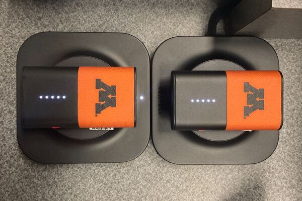 Pedestal - microphones charging on pedestal surface 