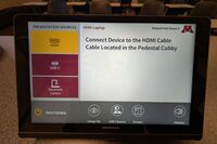 Touchscreen control user interface showing main page