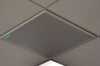 Microphone mounted to the ceiling