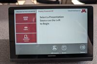 Touchscreen control user interface showing main page