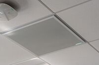 Microphone mounted to the ceiling