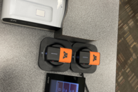 Pedestal - microphones charging on pedestal surface 