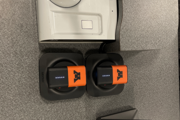 Pedestal - microphones charging on pedestal surface 