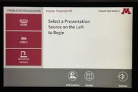 Touchscreen control user interface showing main page