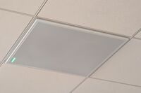 Microphone mounted to the ceiling