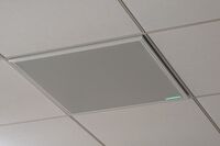 Microphone mounted to the ceiling