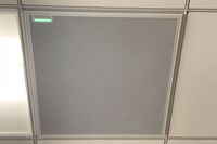 Microphone mounted to the ceiling