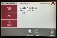 Touchscreen control user interface showing main page