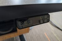Height adjustment panel on pedestal