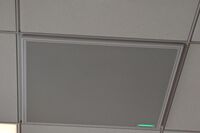 Microphone mounted to the ceiling