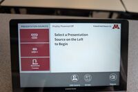 Touchscreen control user interface showing main page