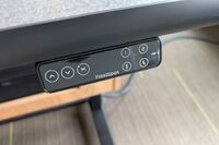 Height adjustment panel on pedestal
