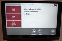Touchscreen control user interface showing main page