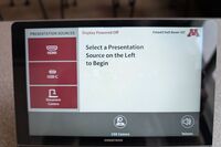 Touchscreen control user interface showing main page