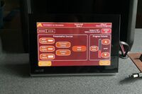 Touchscreen control user interface showing main page