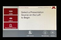 Touchscreen control user interface showing main page