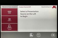 Touchscreen control user interface showing main page