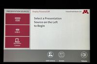 Touchscreen control user interface showing main page