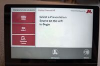 Touchscreen control user interface showing main page