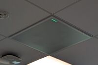 Microphone mounted to the ceiling