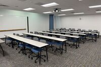 Back of room view of student table and chair seating 