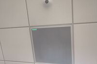 Microphone mounted to the ceiling