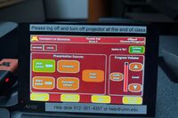 Touchscreen control user interface showing main page