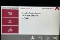 Touchscreen control user interface showing main page