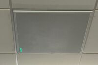 Microphone mounted to the ceiling