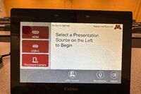 Touchscreen control user interface showing main page