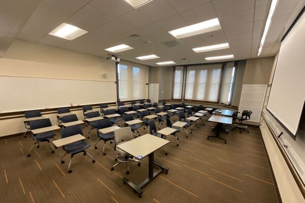 Back of Room View of Tablet Arm Seating