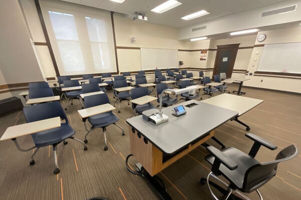 Back of Room View of Tablet Arm Seating