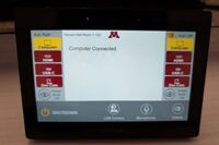 Touchscreen control user interface showing main page